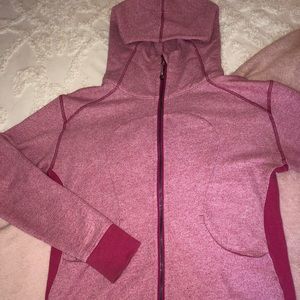 lululemon pink terry scuba hoodie